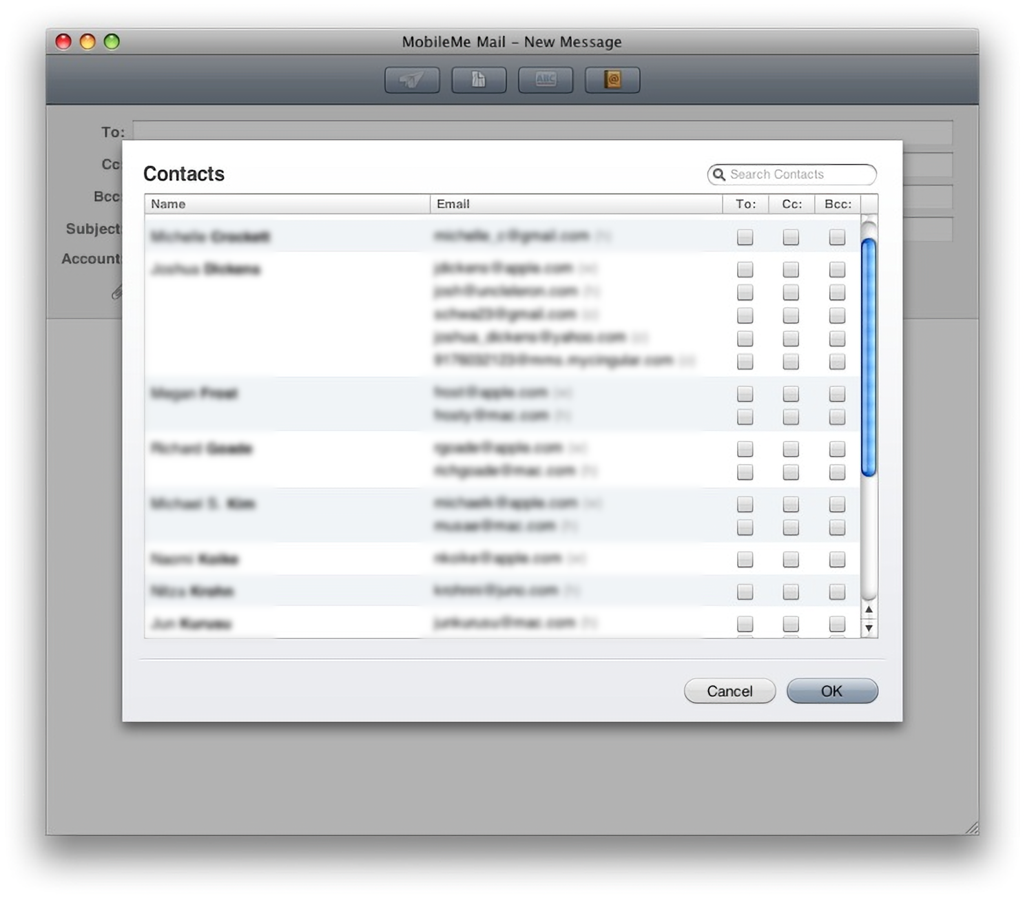 mobileme addressbook